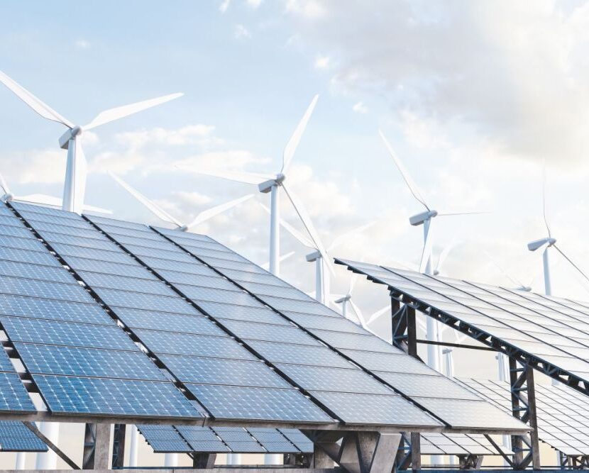 Eco Friendly Energy Station In Daytime. 3d Render